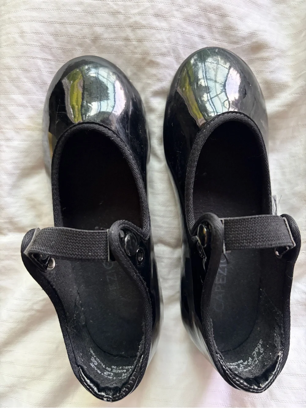 Capezio Black Patent Tap Shoes for Kids
